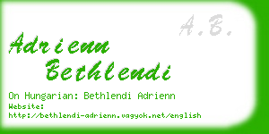 adrienn bethlendi business card